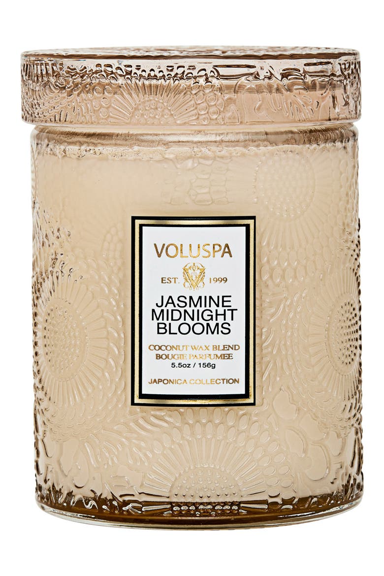 Jasmine Midnight Blooms Small Jar Candle, Main, color, JASMINE MIDNIGHT BLOOMS