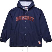 Mitchell & Ness Men's Mitchell & Ness  Navy Detroit Tigers Full-Snap Hooded Coaches Jacket