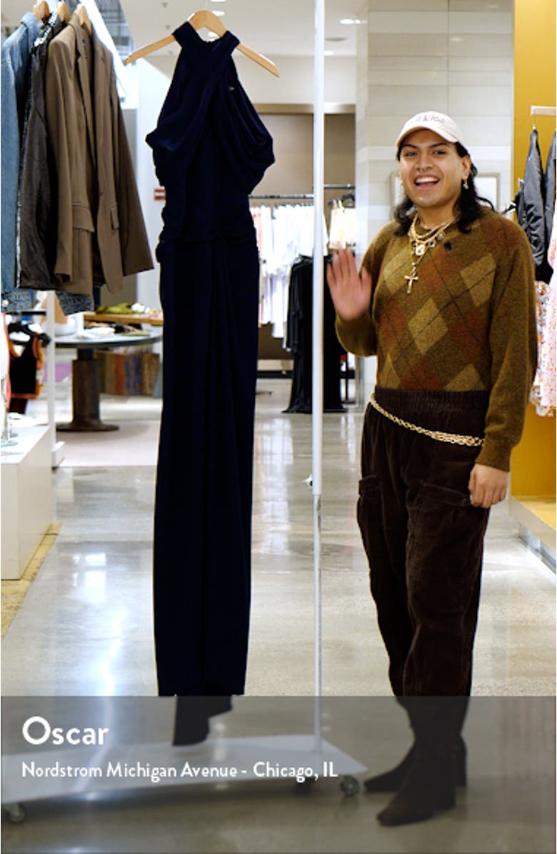 Cold Shoulder Crepe Gown, sales video thumbnail