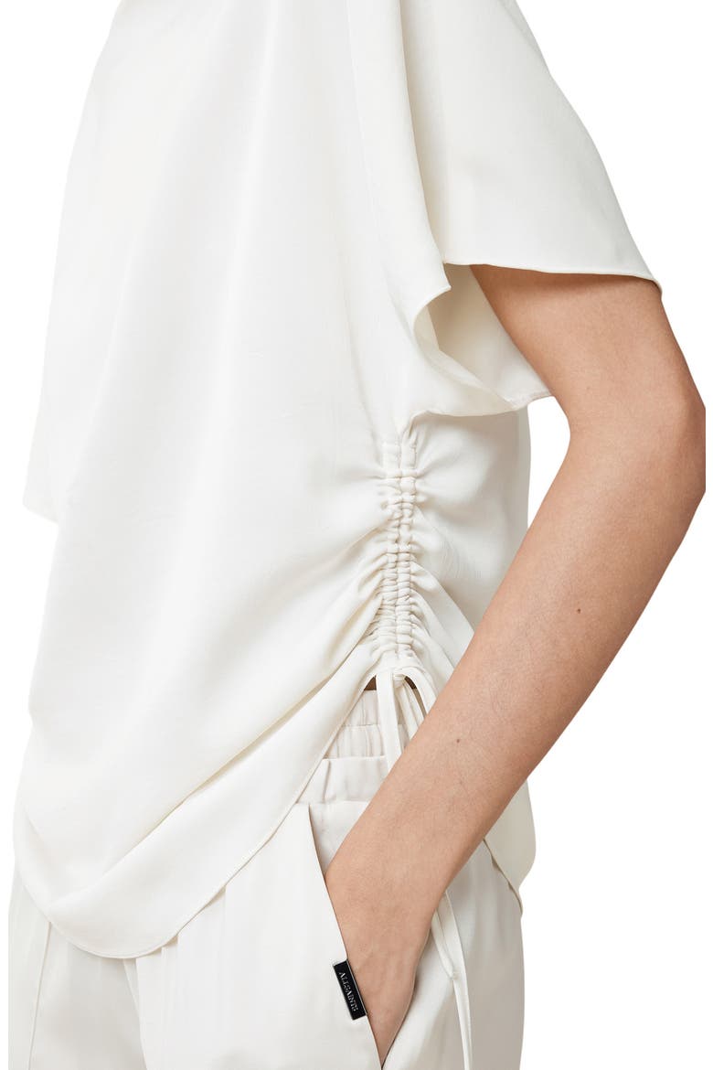 Leslie Side Ruched Top, Alternate, color, ANTIQUE WHITE