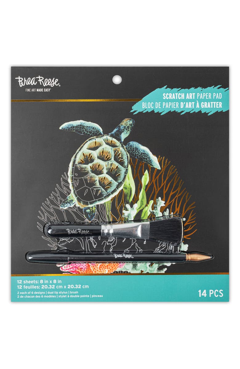 Brea Reese Scratch Art Paper Pad, Under the Sea, Main, color, Multicolored