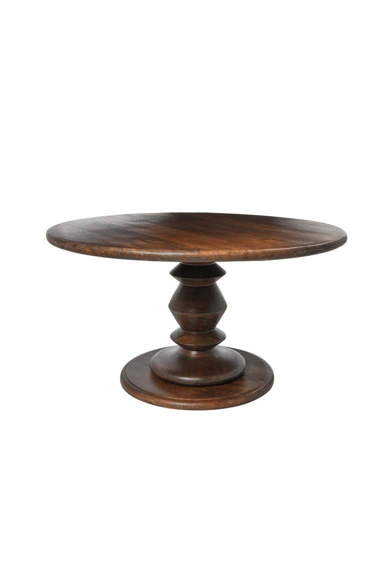 Pedestal Coffee Table, Main, color, Brown