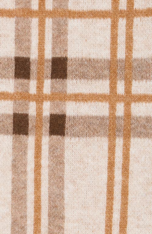Cole Haan Plaid Cuff Scarf In Neutral
