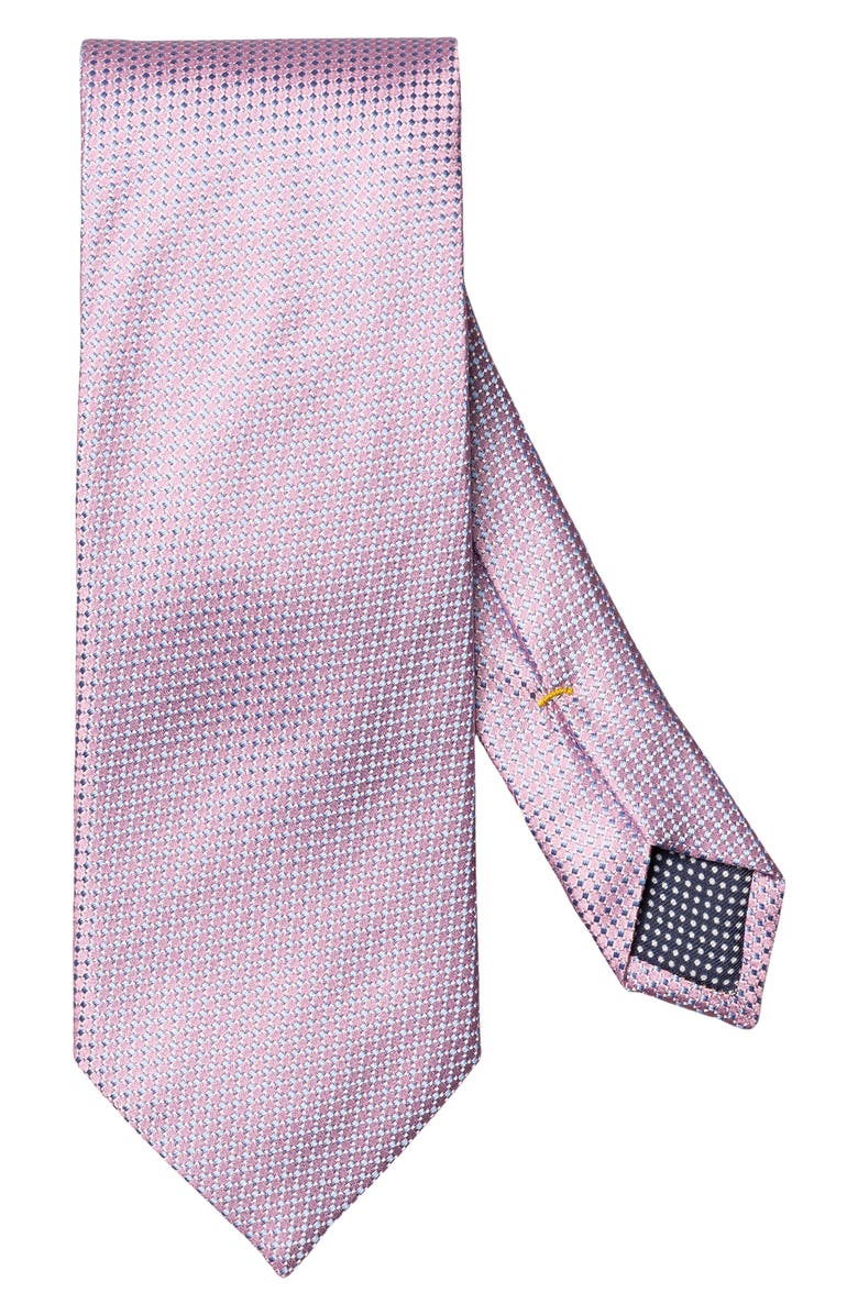 Eton Pink Micro Silk Tie, Main, color, Medium Pink