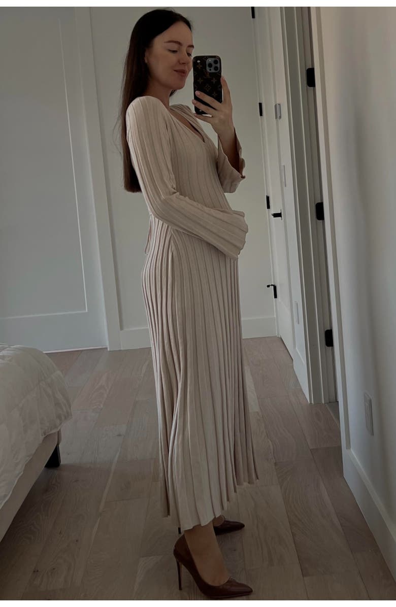 PinkBlush Ribbed Knit Maxi Dress, Alternate, color, Taupe