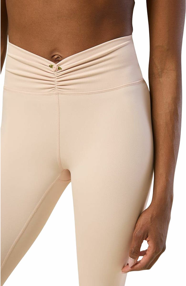 WeWoreWhat Ruched V-legging, Alternate, color, Ballet Slipper