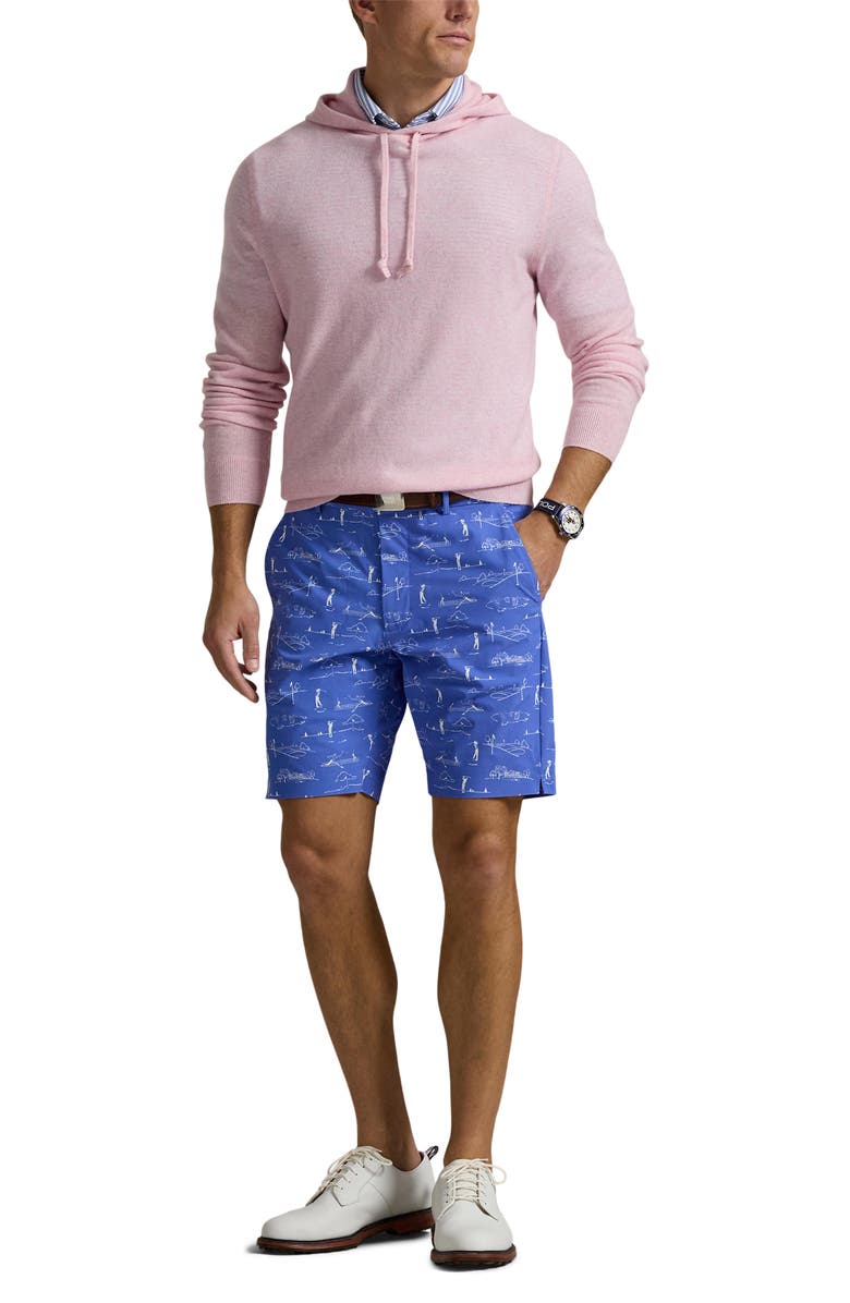 Polo Ralph Lauren Golf Print Shorts, Alternate, color, Blue