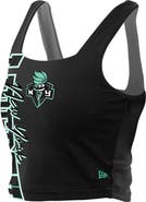 New Era Women's New Era Black/Gray New York Liberty Reversible Cropped Sport Classics Tank Top