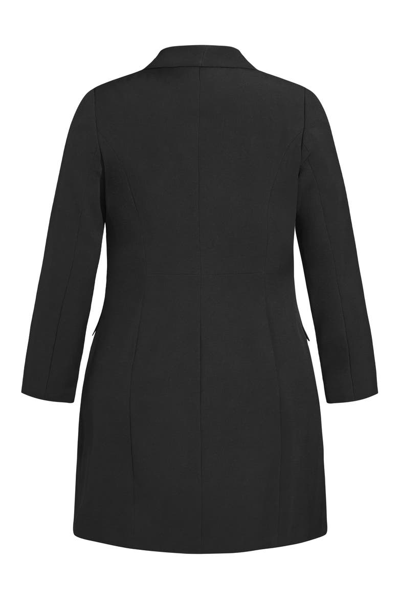 Eva Long Sleeve Blazer Dress, Alternate, color, BLACK