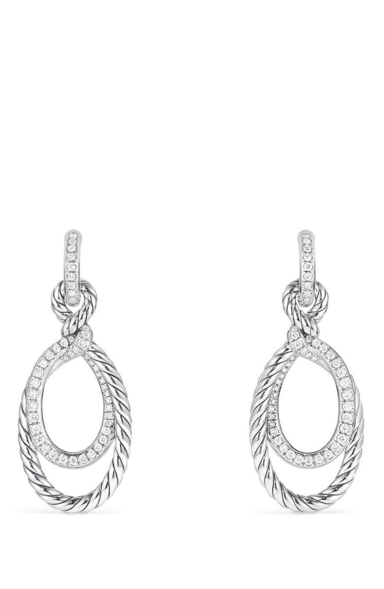 David Yurman Continuance Drop Earrings with Diamonds, Main, color, 