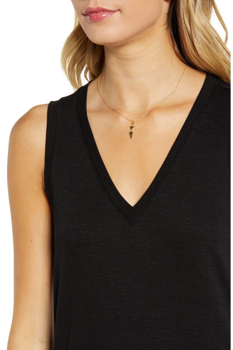 Sage Midi Tank Dress, Alternate, color, BLACK