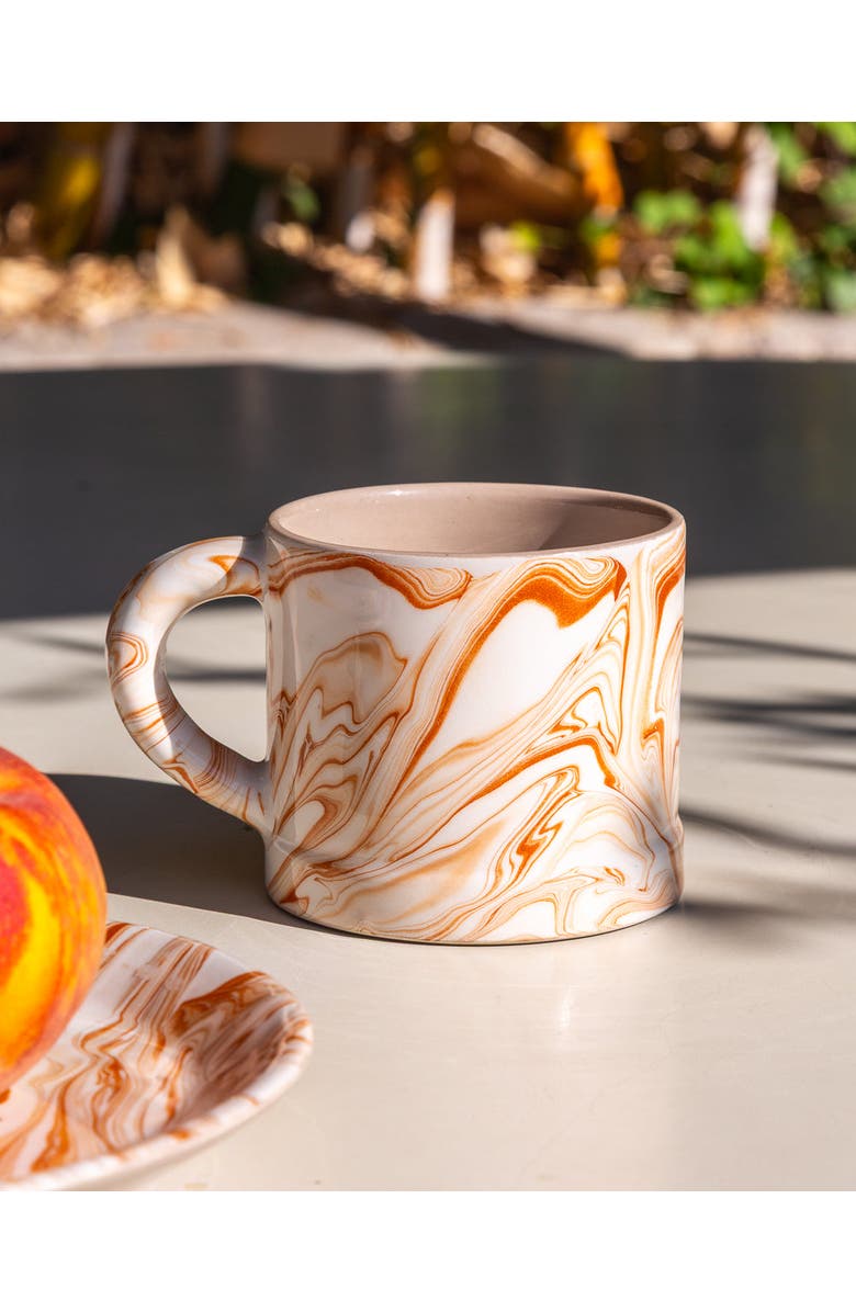 Une Vie Nomade Marbled Mug, Alternate, color, Terra