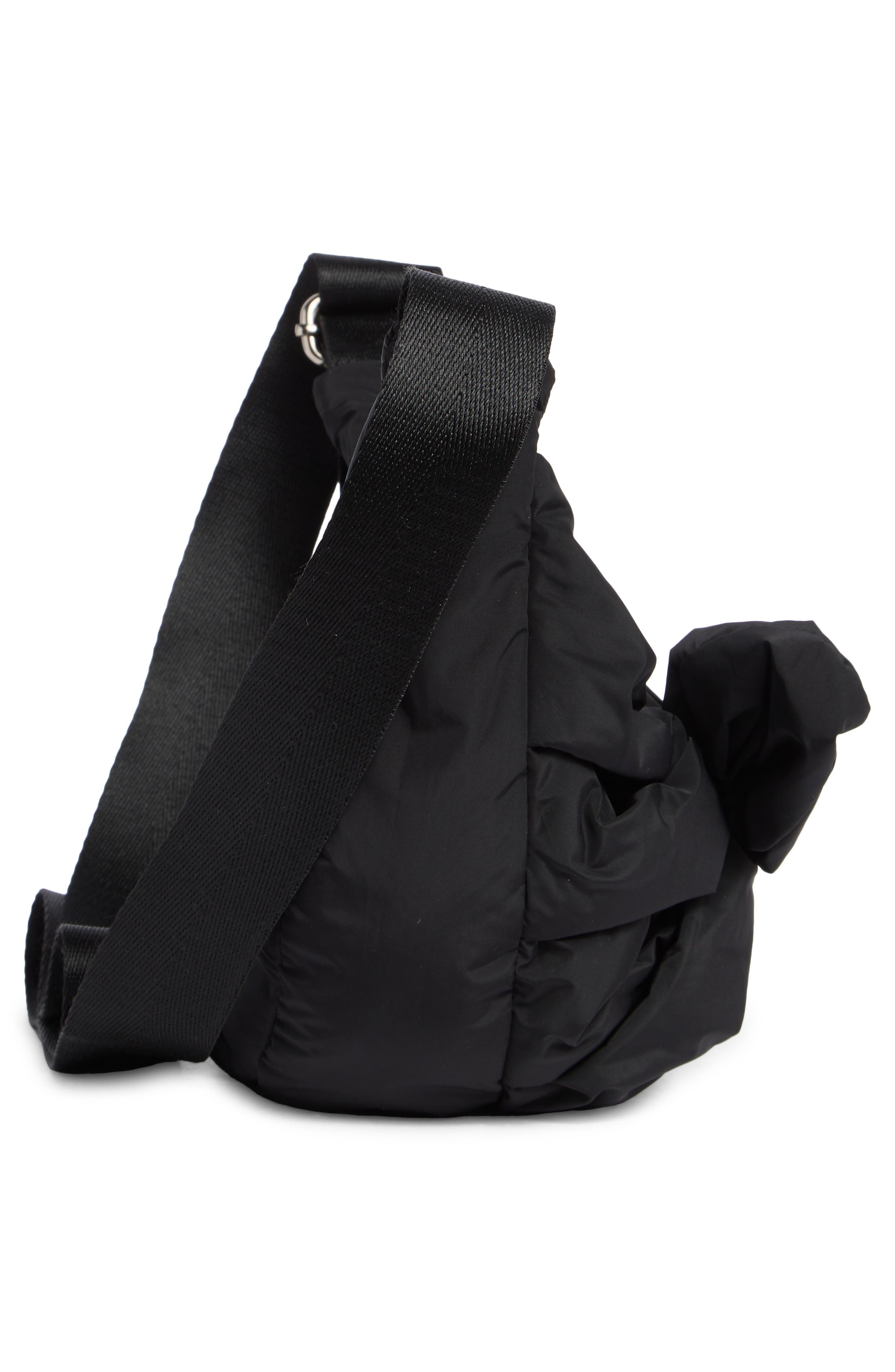 Dolce Vita Knotted Nylon Crossbody Bag, Alternate, color, Black