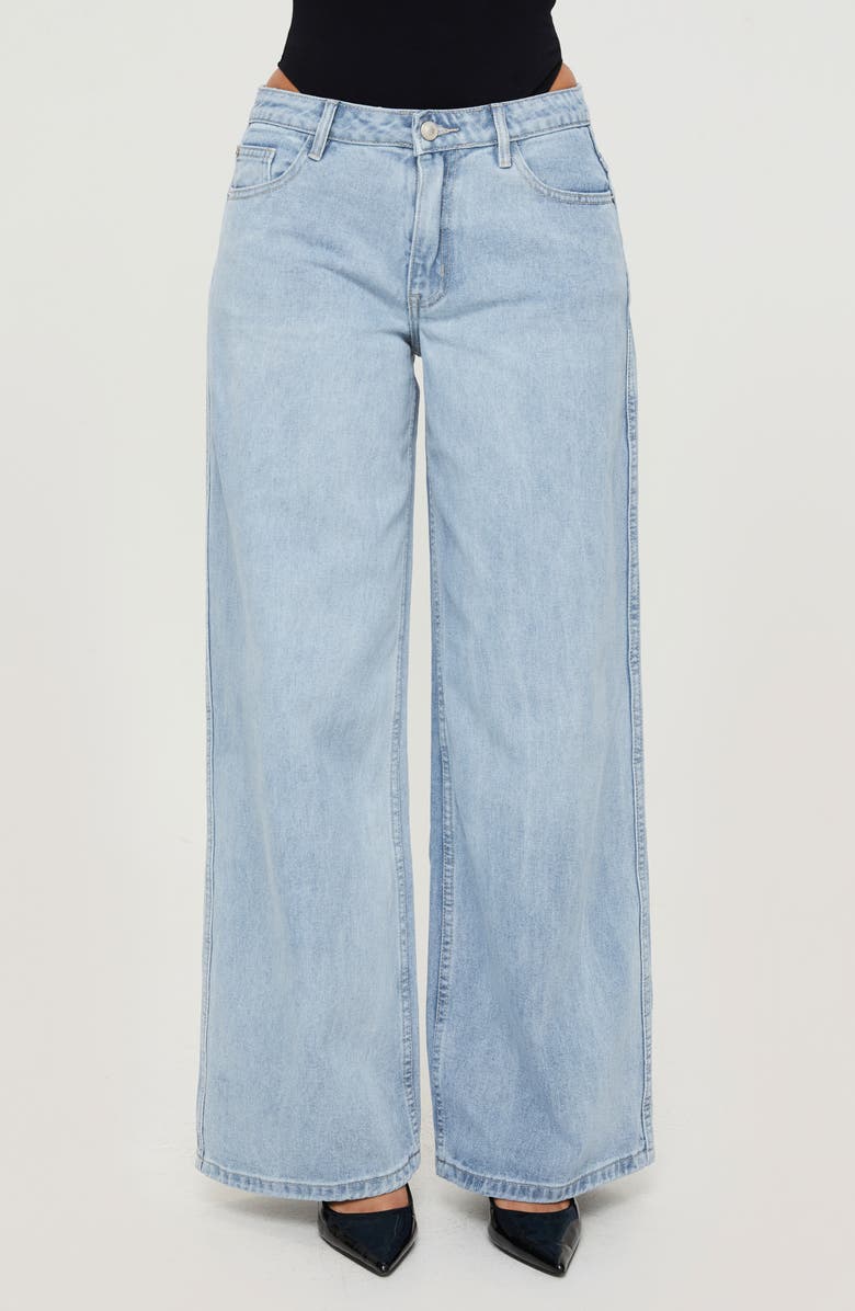 Princess Polly Ramos Low Rise Wide Leg Jeans, Main, color, 