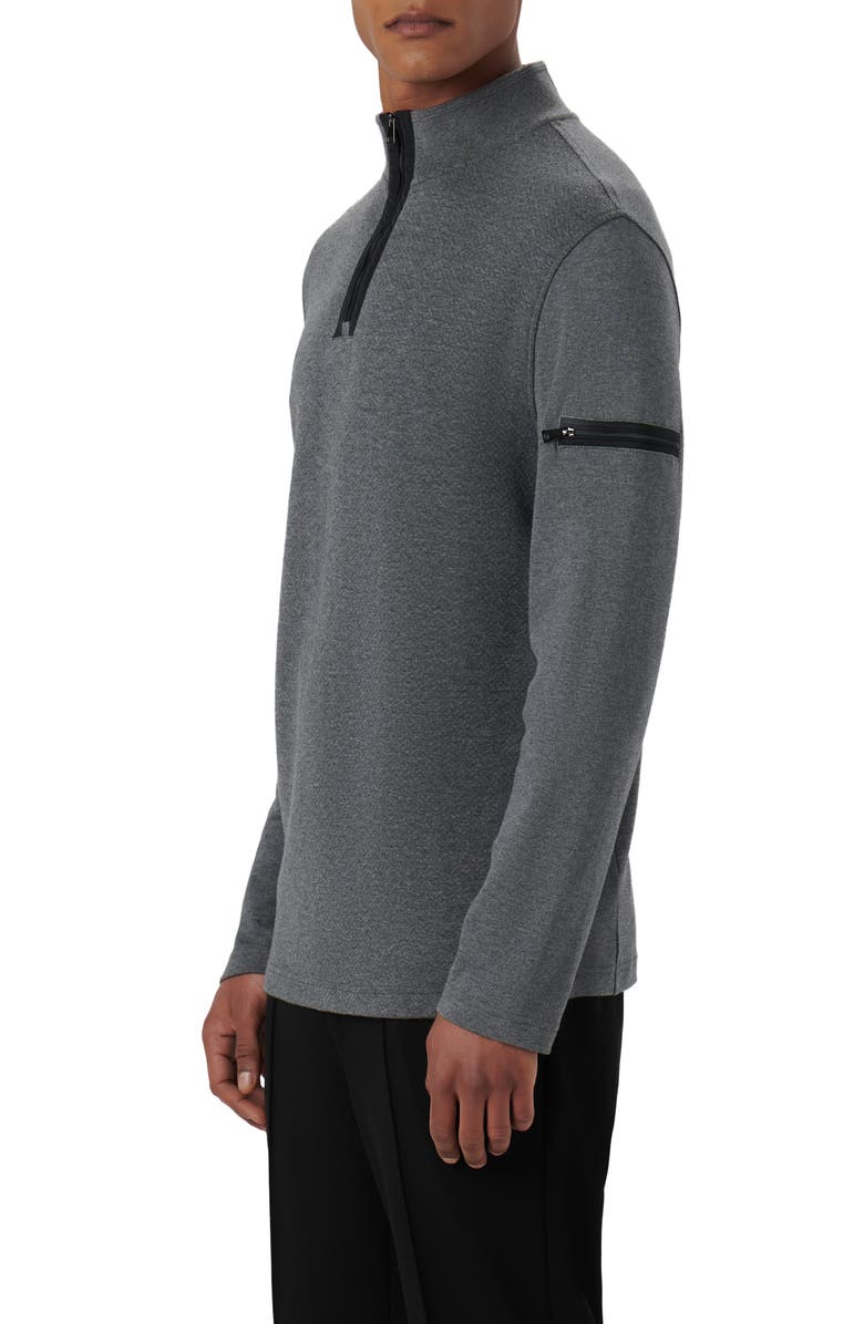 Bugatchi Quarter Zip Pullover, Alternate, color, Anthracite