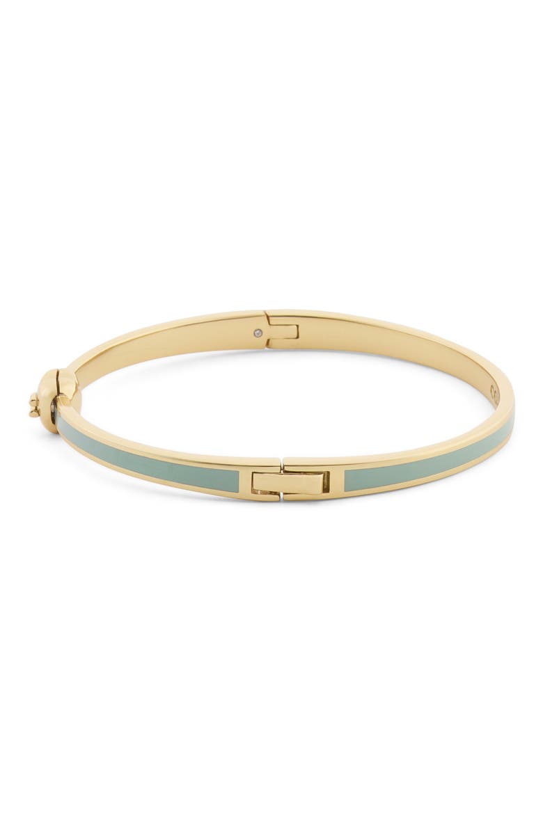Heart Enamel Hinge Bangle, Alternate, color, GREEN/ GOLD