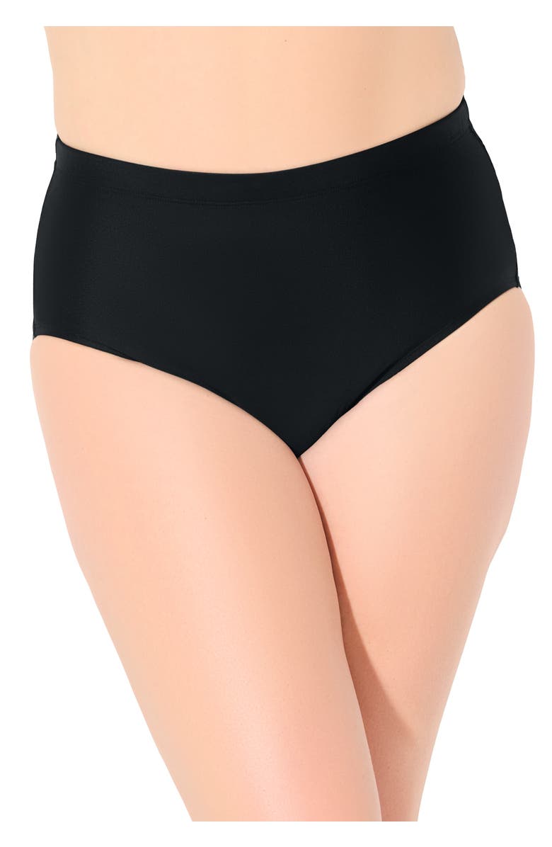 Swimsuits for All Tummy Control Swim Brief, Main, color, Black