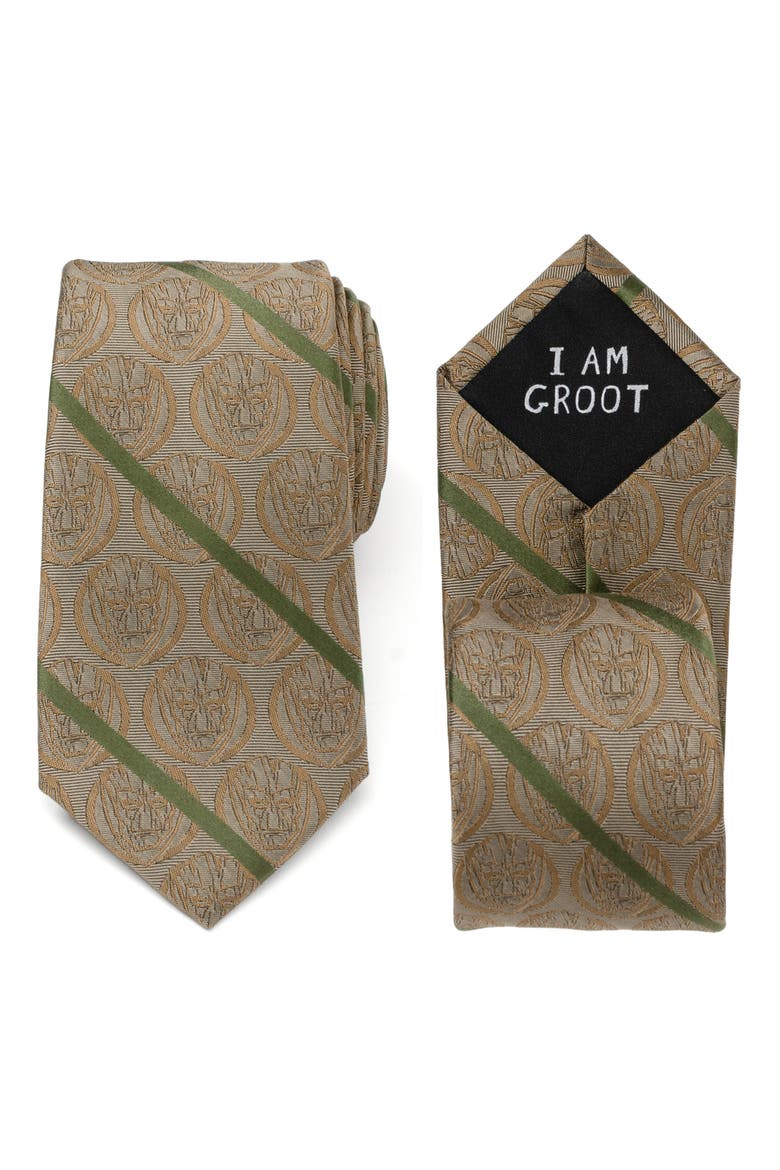 Marvel® Grottan Stripe Silk Blend Tie, Alternate, color, TAN