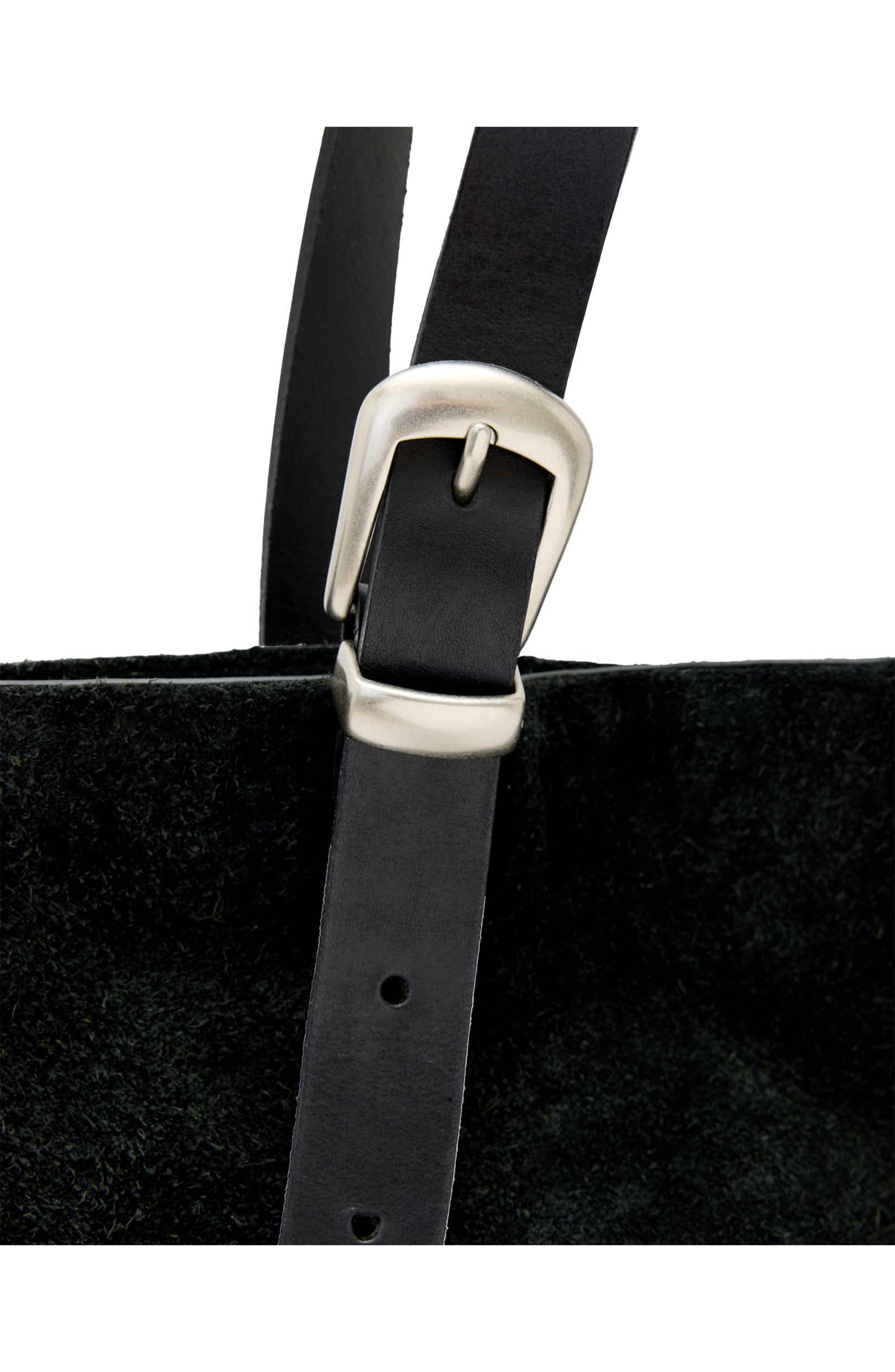 AllSaints Haven Leather Tote, Alternate, color, Black