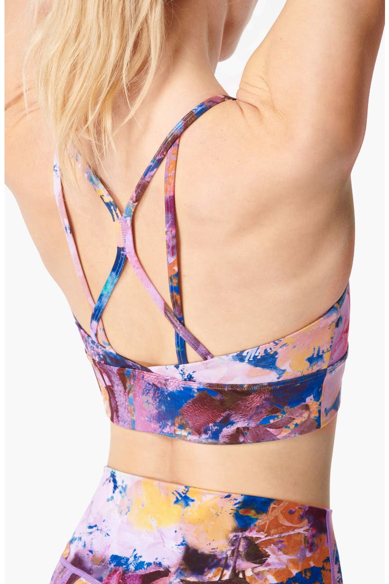 Super Sculpt Yoga Bra, Alternate, color, PINK CORAL PRINT