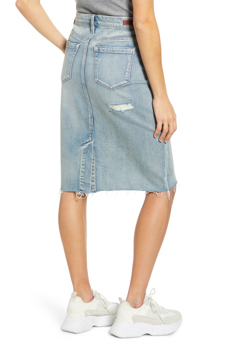 BLANKNYC Distressed Denim Pencil Skirt, Alternate, color, 
