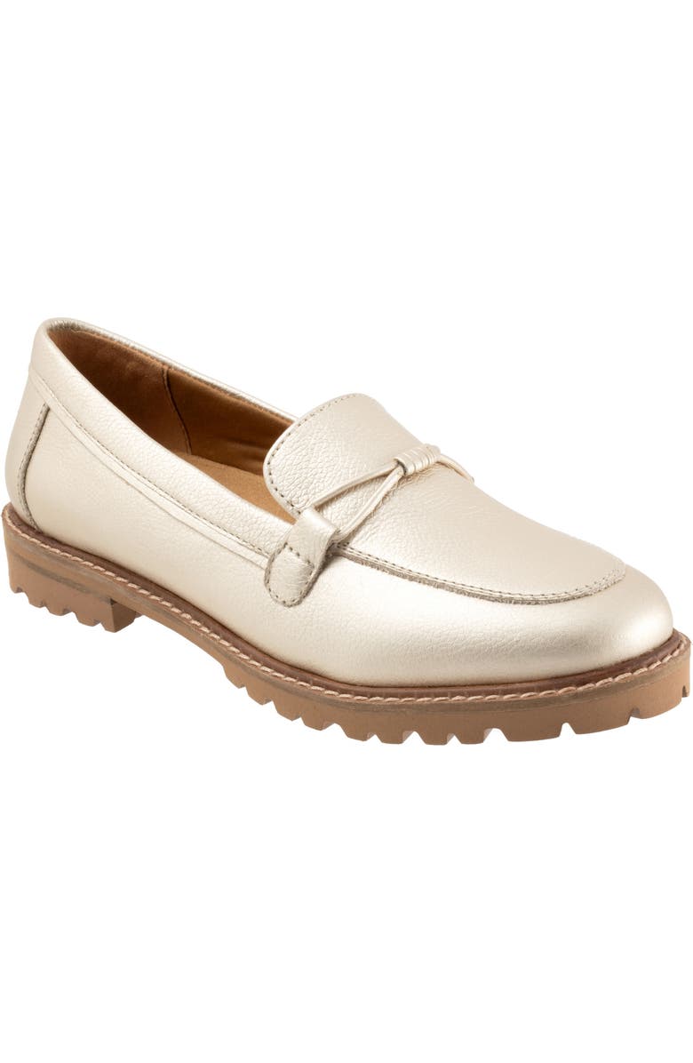 Trotters Fiora Loafer, Main, color, Champagne