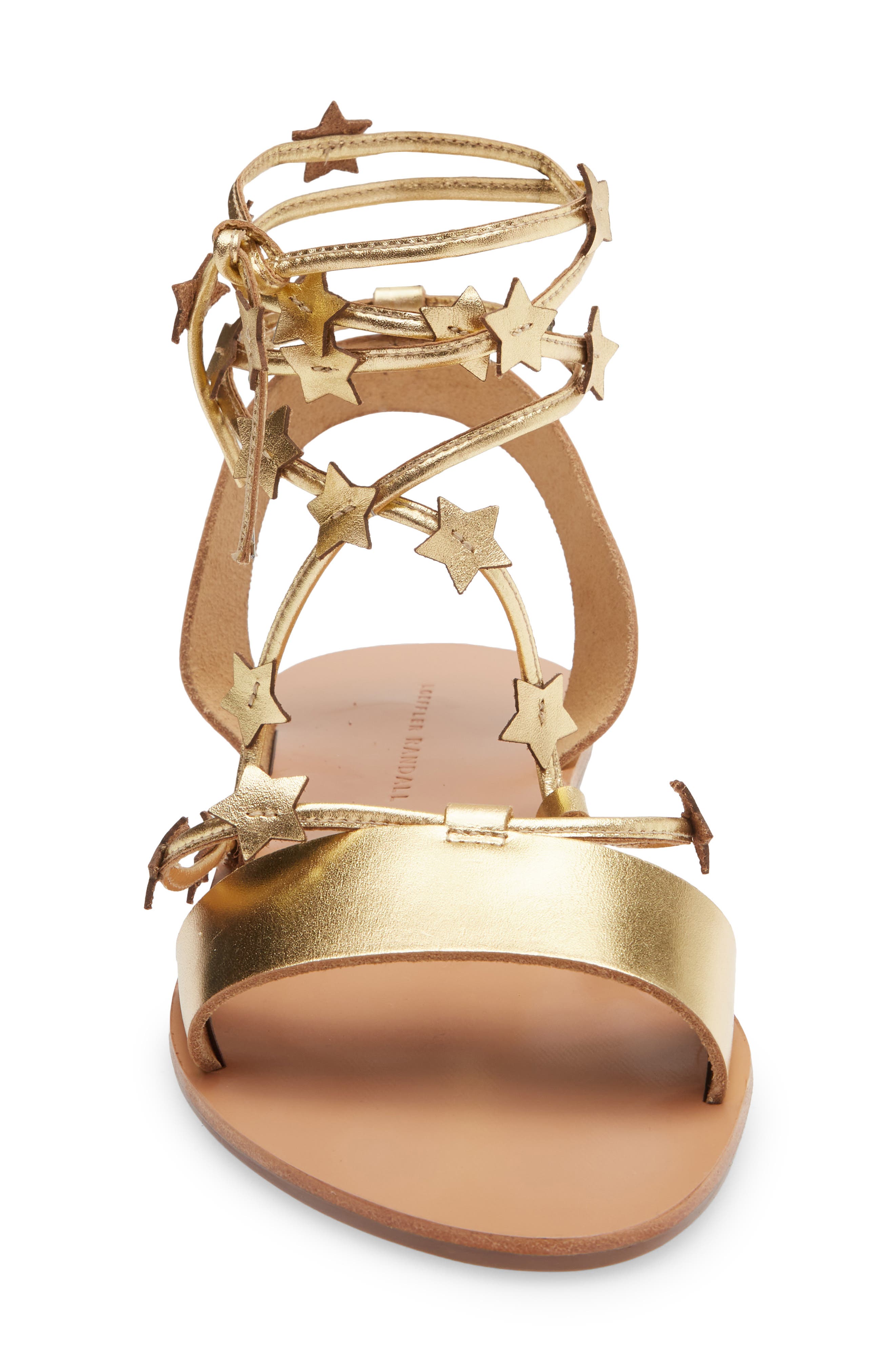 Loeffler Randall Starla Ankle Wrap Sandal, Alternate, color, Pale Gold