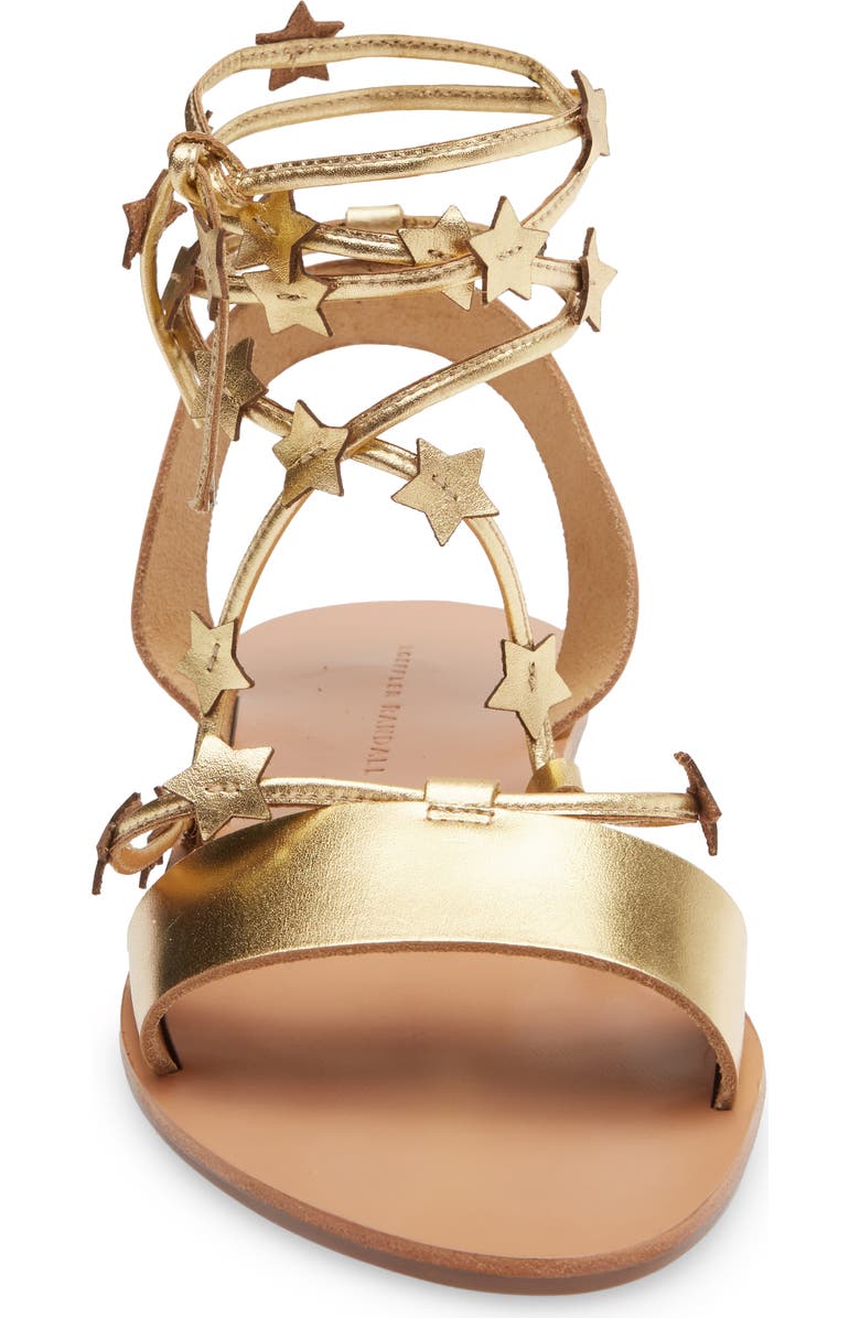 Loeffler Randall Starla Ankle Wrap Sandal, Alternate, color, Pale Gold