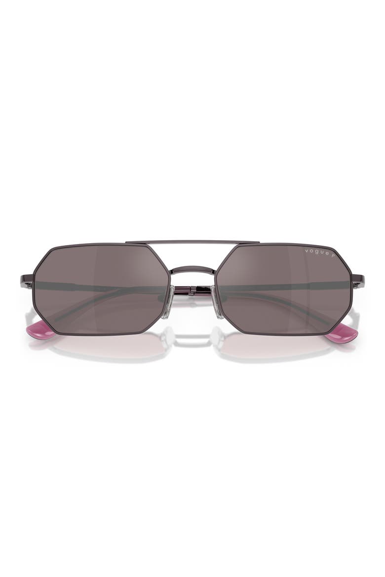 55mm Polarized Irregular Sunglasses, Alternate, color, VIOLET