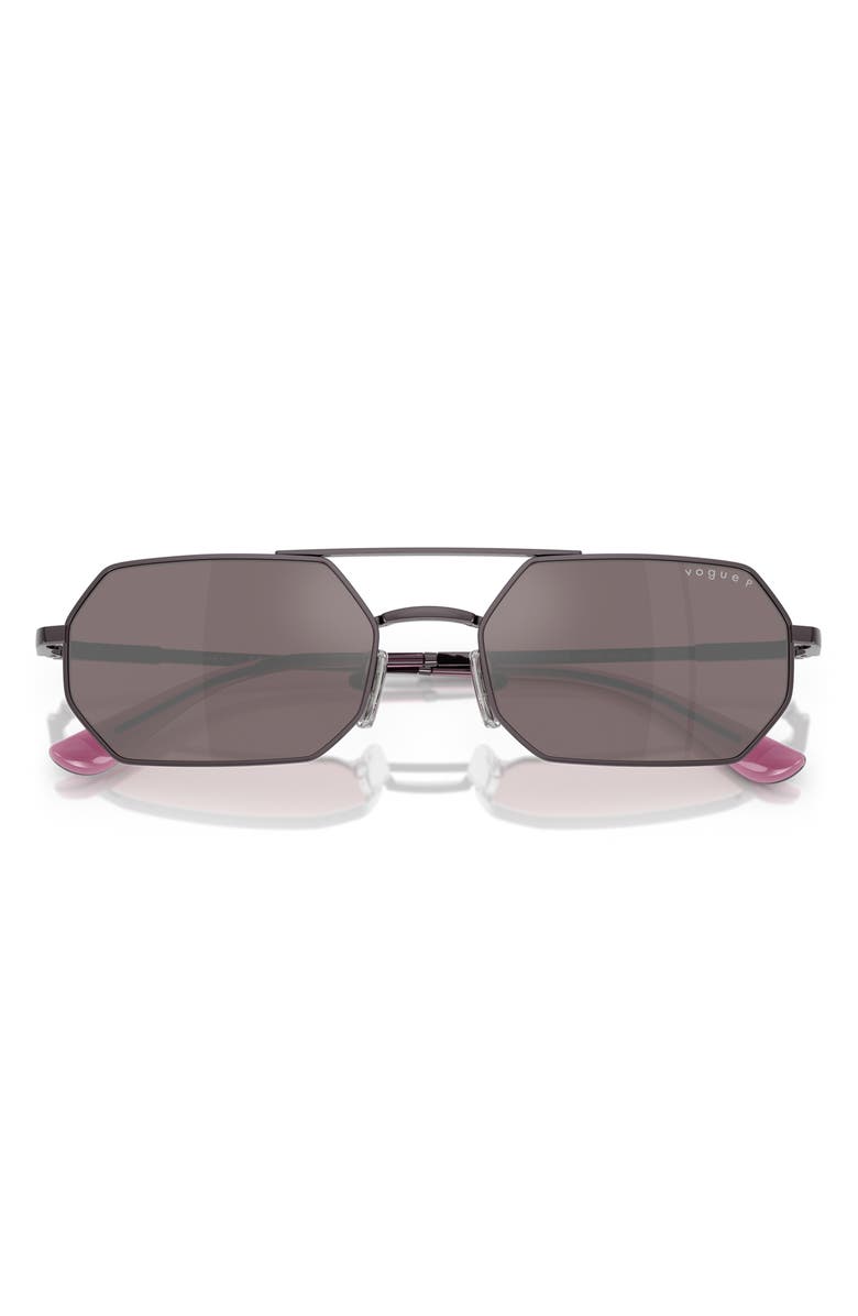 VOGUE 55mm Polarized Irregular Sunglasses, Alternate, color, Violet