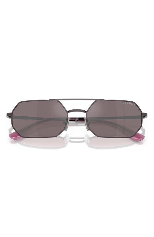 Vogue 55mm Polarized Irregular Sunglasses In Violet