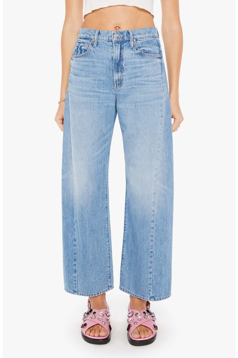 The Half Pipe Flood High Waist Barrel Jeans, Main, color, MATERIAL GIRL
