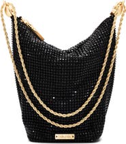 Cult Gaia Rue Crystal Mesh Wristlet