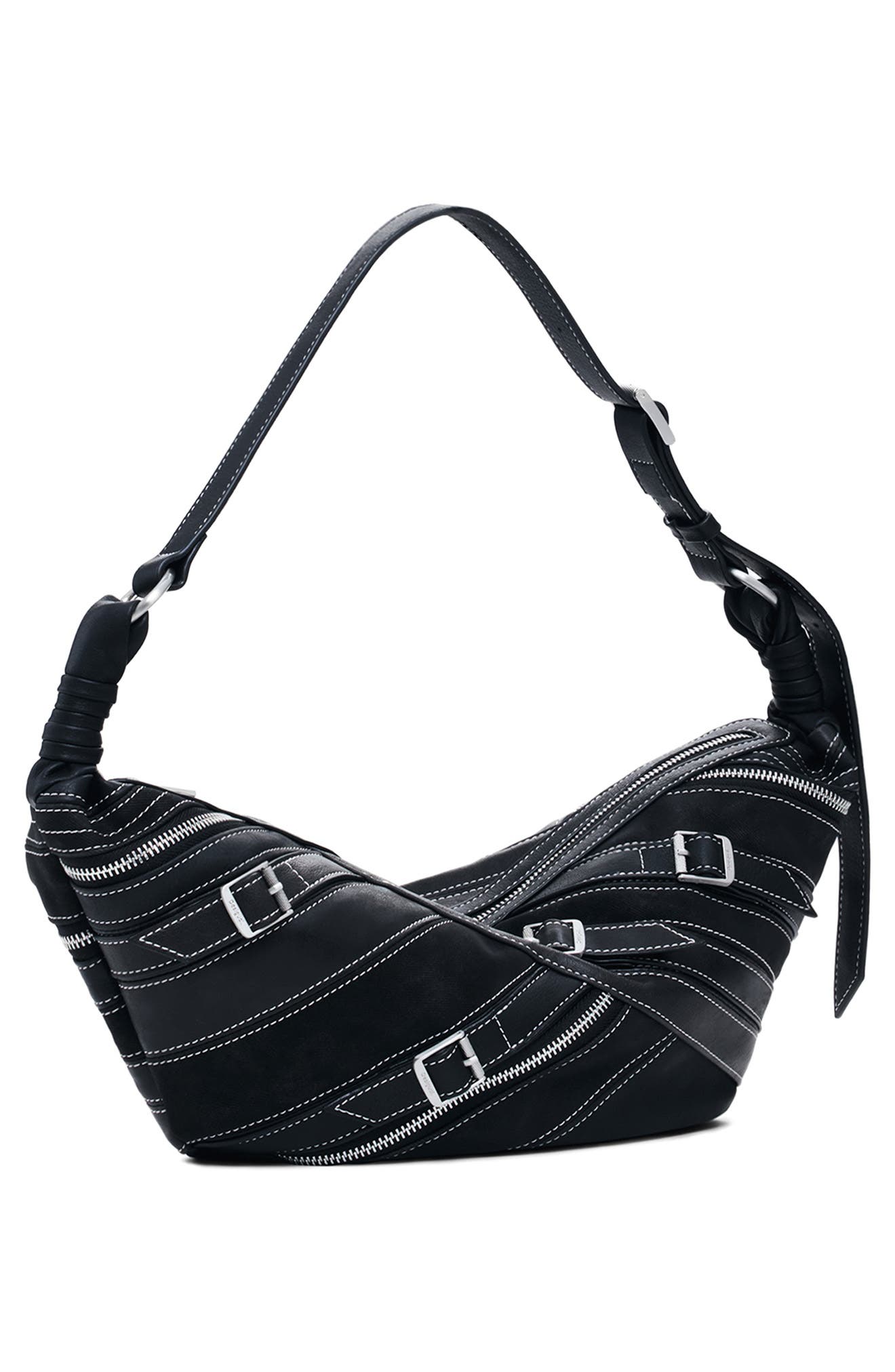 Desigual Small Faux Leather Shoulder Bag, Alternate, color, Black