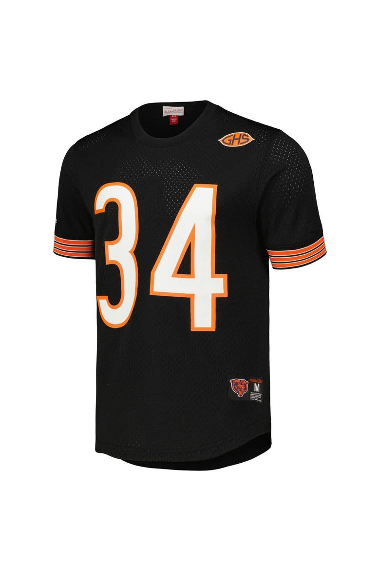 Men's Mitchell & Ness Walter Payton Black Chicago Bears Retired Player Name & Number Mesh Top, Alternate, color, Black