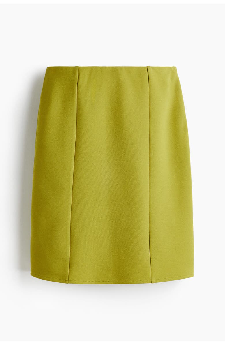 H&M Knee-length Skirt, Main, color, Yellow-Green