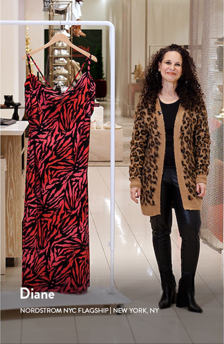 Mariah Zebra Print Sheath Dress, sales video thumbnail