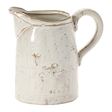 Stoneware Pitcher, Reactive Glaze