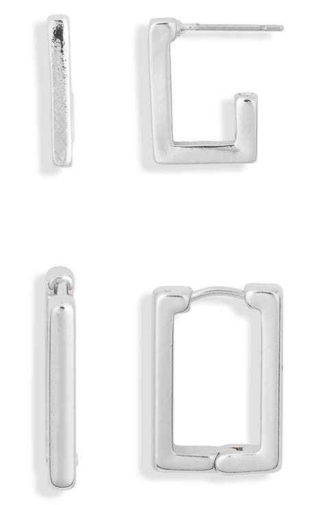 2-Pack Rectangle Earrings