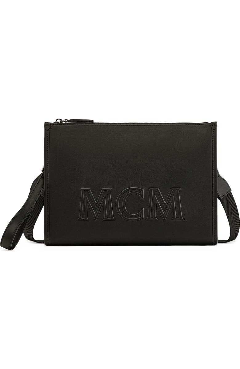 MCM Large Aren Leather Crossbody Bag, Main, color,