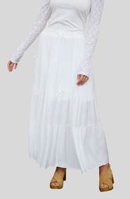 Blu Pepper Bow Tiered Maxi Skirt