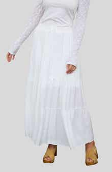 Blu Pepper Bow Tiered Maxi Skirt