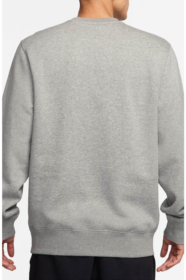 Club Fleece Crewneck Pullover, Alternate, color, DARK GREY HEATHER/ WHITE