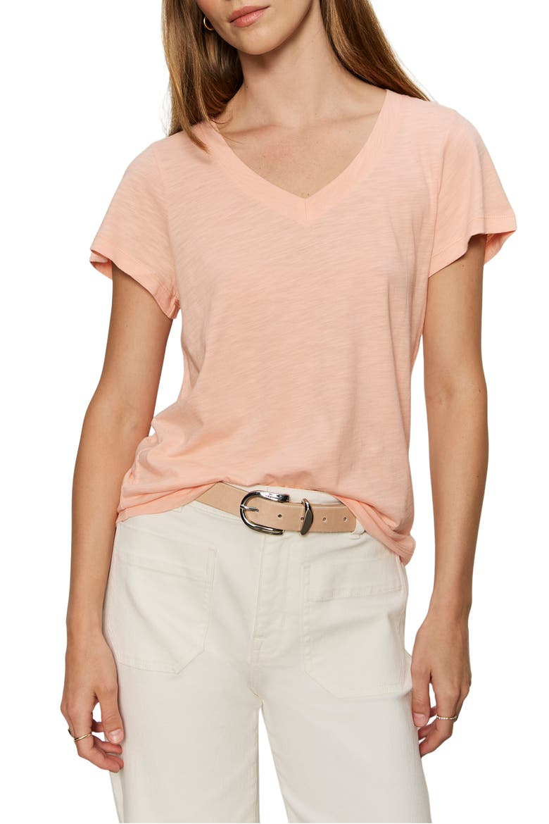 V-Neck T-Shirt, Main, color, WASHED SALMON PINK