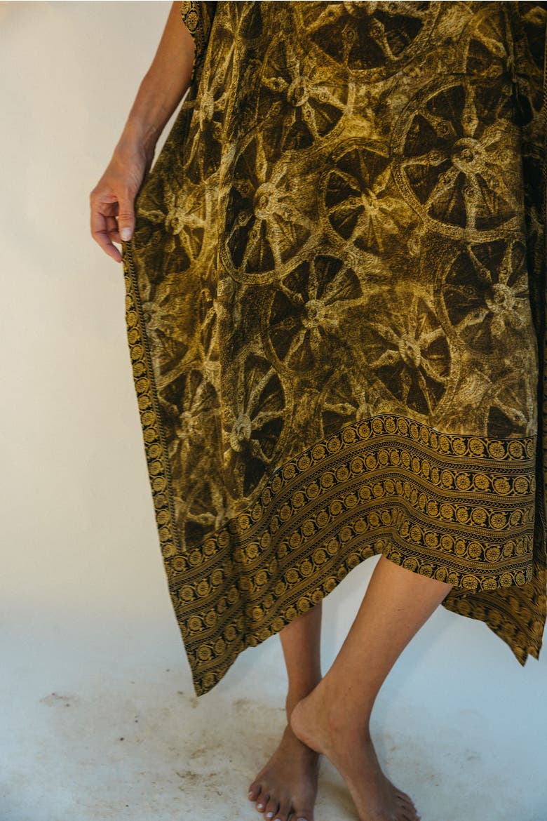 Long Caftan Luna, Alternate, color, Green