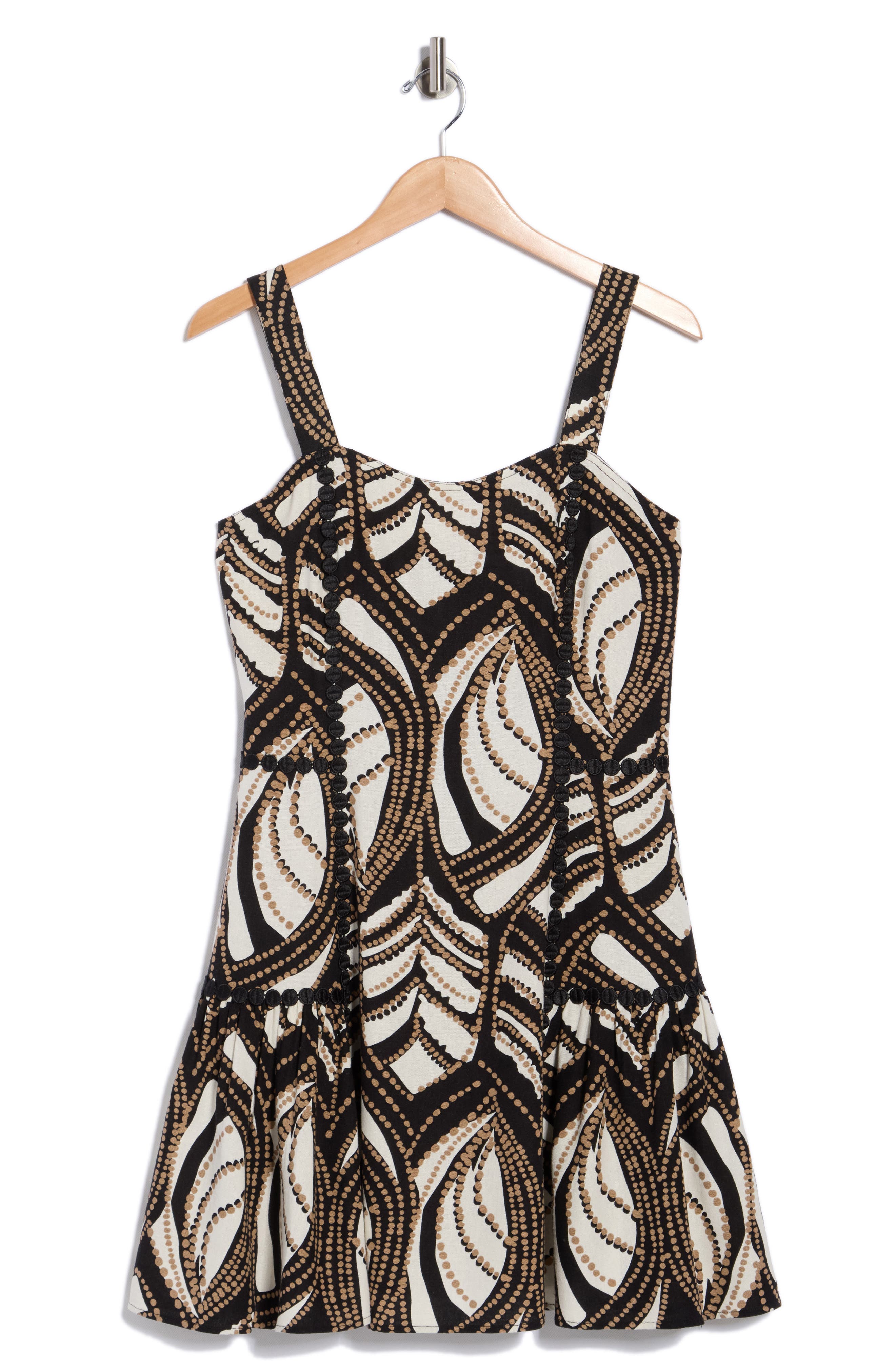 Ellen Tracy Dot Lace Trim Minidress