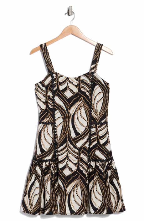 Ellen Tracy Dot Lace Trim Minidress