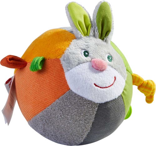 Haba Easter Bunny Ball With Crinkle Ears, Textured Fabric And Rattling Effects In Multi