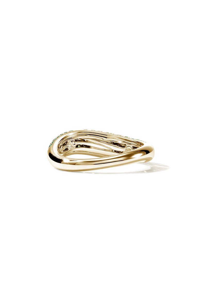 Artisan Series 18k Gold Treated Sapphire & Emerald Band Ring, Alternate, color, GOLD