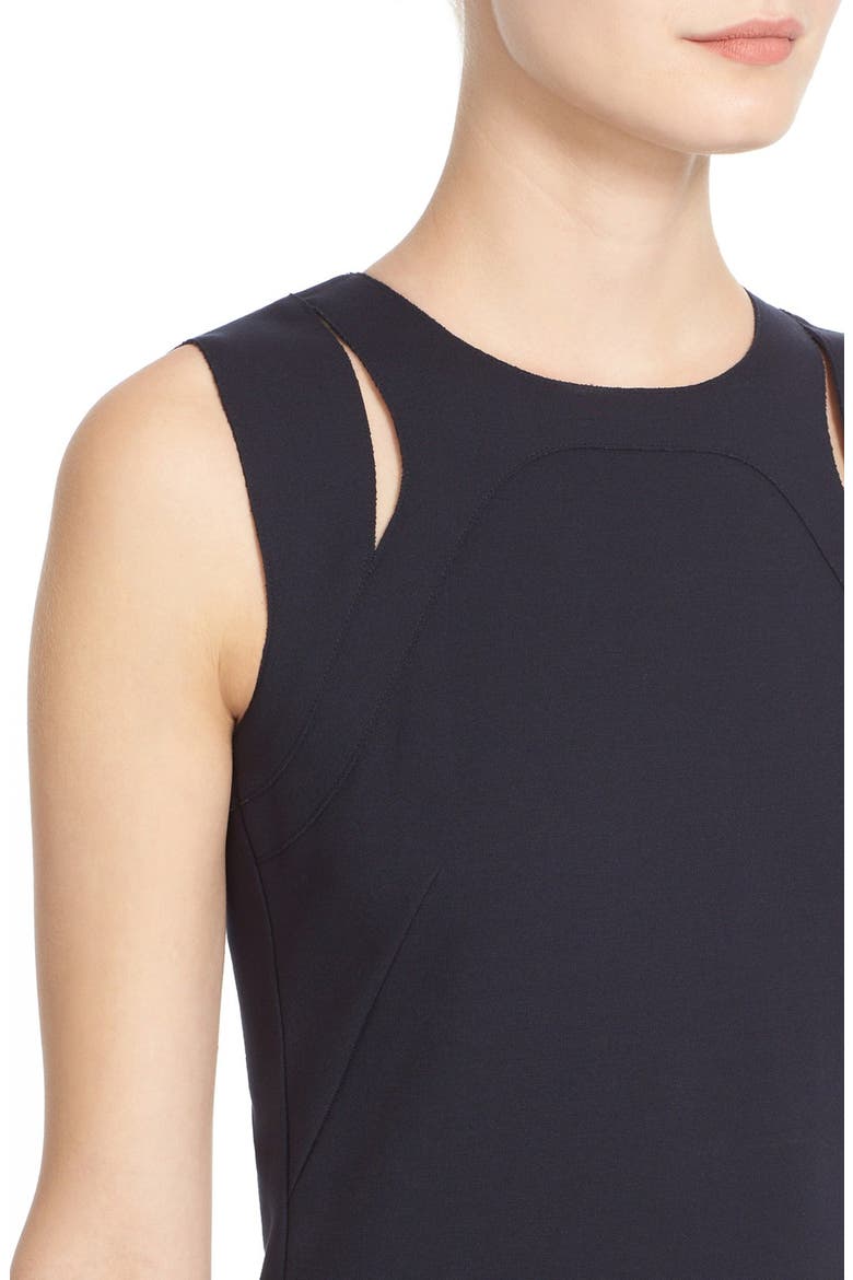 Cutout Stretch Jersey Tank, Alternate, color, NAVY